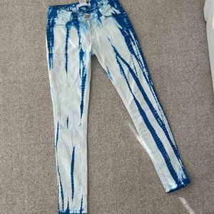 Un Deux Trois Girls Blue Tie Dye Pants